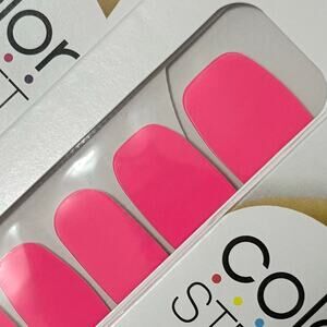 New Color Street “Shockwave” Bright Neon Pink Shade Nail Strips